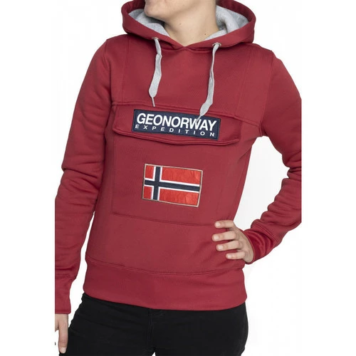 Geographical Norway Sweat sport Gadrie Sweats & Polaires Couleur Rouge carmin 4 Geographical Norway Sweat sport Gadrie Sweats & Polaires Couleur Rouge carmin – Image 2