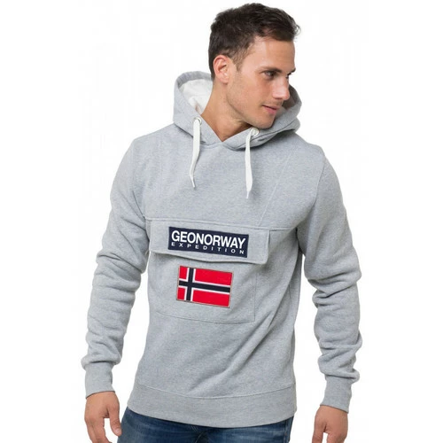 Geographical Norway Sweat sport Gadri Sweats & Polaires Couleur Gris clair 3 Geographical Norway Sweat sport Gadri Sweats & Polaires Couleur Gris clair