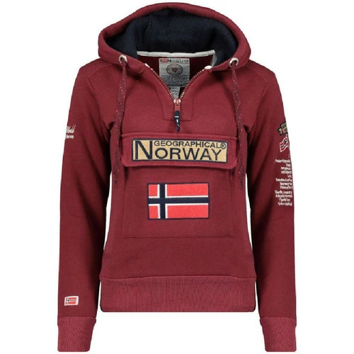 Geographical Norway WU6848F/GNO Sweats & Polaires Couleur Rouge 3 Geographical Norway WU6848F/GNO Sweats & Polaires Couleur Rouge