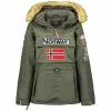Geographical Norway WR611F/GN Manteaux Couleur Kaki -Geographical Norway Soldes 22032519 500 A