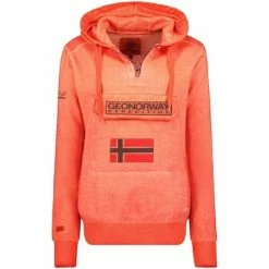 Geographical Norway Sweat Femme Geo Norway Gymclass Sweats & Polaires Couleur Orange
