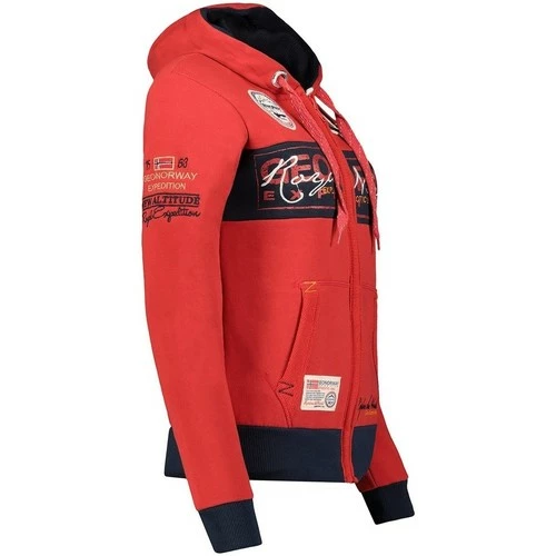 Geographical Norway Sweat Femme Geo Norway Flyer Sweats & Polaires Couleur Rouge 4 Geographical Norway Sweat Femme Geo Norway Flyer Sweats & Polaires Couleur Rouge – Image 2
