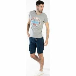 Geographical Norway T-Shirt col V JARICO T-shirts & Polos Couleur Gris -Geographical Norway Soldes 22428100 500 C