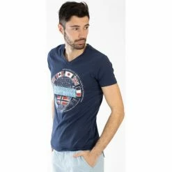Geographical Norway T-Shirt col V JARICO T-shirts & Polos Couleur Bleu marine -Geographical Norway Soldes 22428101 500 C