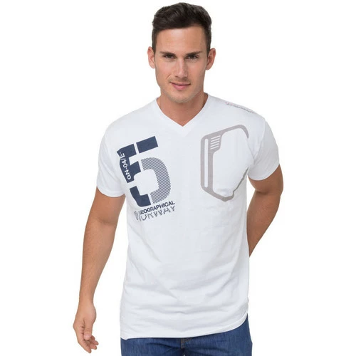 Geographical Norway T-Shirt col V JAVIAR T-shirts & Polos Couleur Blanc 3 Geographical Norway T-Shirt col V JAVIAR T-shirts & Polos Couleur Blanc