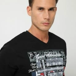 Geographical Norway T-Shirt JOEL T-shirts & Polos Couleur Noir -Geographical Norway Soldes 22428131 500 D