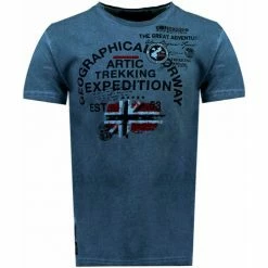 Geographical Norway JERGEN T-shirts & Polos Couleur Bleu