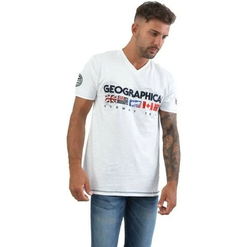 Geographical Norway JOUKY T-shirts & Polos Couleur Blanc 3 Geographical Norway JOUKY T-shirts & Polos Couleur Blanc