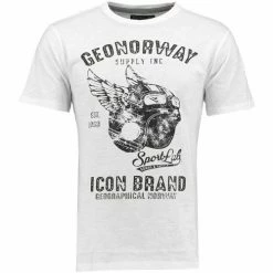 Geographical Norway JARLEY T-shirts & Polos Couleur Blanc