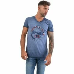 Geographical Norway JIMPEACH T-shirts & Polos Couleur Bleu