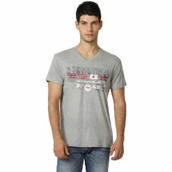 Geographical Norway T-Shirt à manches courtes en coton T-shirts & Polos Couleur Gris