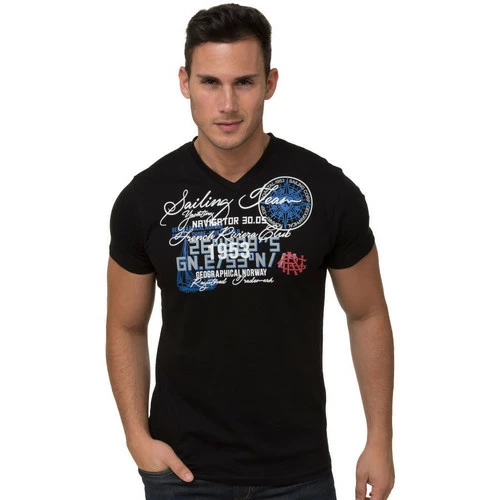 Geographical Norway T-Shirt à manches courtes en coton T-shirts & Polos Couleur Noir 3 Geographical Norway T-Shirt à manches courtes en coton T-shirts & Polos Couleur Noir