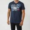 Geographical Norway T-Shirt à manches courtes en coton T-shirts & Polos Couleur Bleu marine -Geographical Norway Soldes 22460488 500 A
