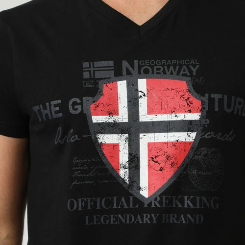 Geographical Norway T-Shirt casual en coton T-shirts & Polos Couleur Noir 5 Geographical Norway T-Shirt casual en coton T-shirts & Polos Couleur Noir – Image 3