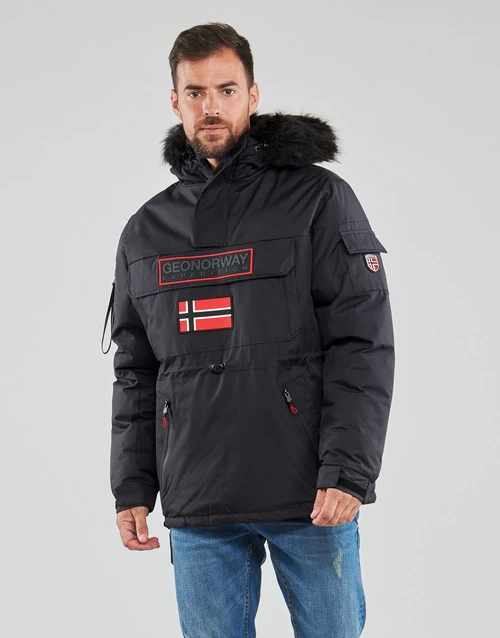 Geographical Norway BRUNO Manteaux Couleur Noir 4 Geographical Norway BRUNO Manteaux Couleur Noir – Image 2