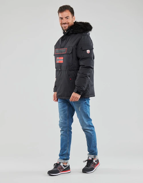 Geographical Norway BRUNO Manteaux Couleur Noir 5 Geographical Norway BRUNO Manteaux Couleur Noir – Image 3