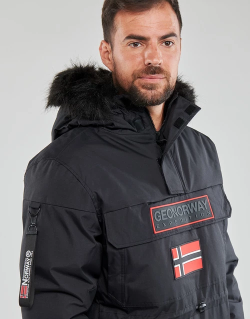Geographical Norway BRUNO Manteaux Couleur Noir 7 Geographical Norway BRUNO Manteaux Couleur Noir – Image 5