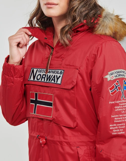 Geographical Norway BRIDGET Manteaux Couleur Rouge 6 Geographical Norway BRIDGET Manteaux Couleur Rouge – Image 4