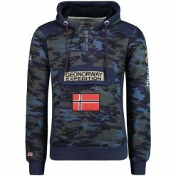 Geographical Norway Sweat Homme GeoNorway Gymclass Camo Sweats & Polaires Couleur Bleu