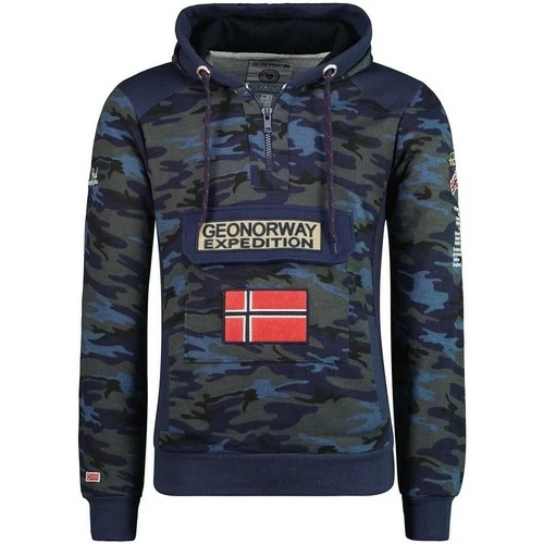 Geographical Norway Sweat Homme GeoNorway Gymclass Camo Sweats & Polaires Couleur Bleu -Geographical Norway Soldes 22880297 500 A