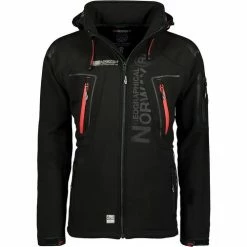 Geographical Norway Veste imperméable à capuche Techno Vestes Couleur noir
