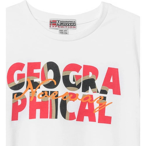 Geographical Norway T-Shirt à manches courtes en coton T-shirts & Polos Couleur Blanc 4 Geographical Norway T-Shirt à manches courtes en coton T-shirts & Polos Couleur Blanc – Image 2