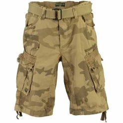 Geographical Norway Bermuda Homme Panoramique Camo New Shorts & Bermudas Couleur Beige