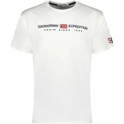 Geographical Norway JONDO T-shirts & Polos Couleur Blanc