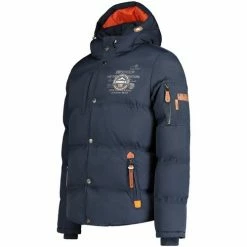 Geographical Norway Doudoune Homme Verveine DB005 Manteaux Couleur Bleu -Geographical Norway Soldes 24085332 500 B