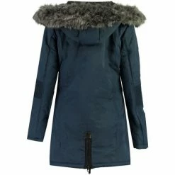 Geographical Norway Parka Femme Coraly DB BS070 Manteaux Couleur Bleu -Geographical Norway Soldes 24124503 500 C