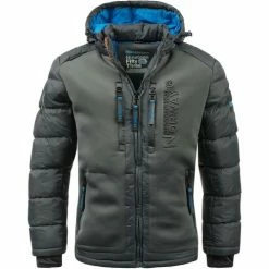 Geographical Norway Veste d'hiver pour homme Beachwood Sweats & Polaires Couleur Gris