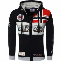 Geographical Norway Sweat zippé à capuche homme Flyer Sweats & Polaires Couleur Marine