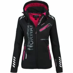Geographical Norway Veste softshell pour femme Reine Manteaux Couleur Noir