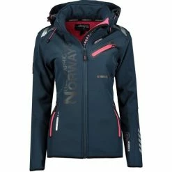 Geographical Norway Veste softshell pour femme Reine Manteaux Couleur Marine