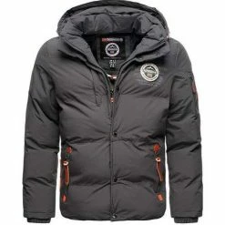 Geographical Norway Veste d'hiver pour homme Verveine Manteaux Couleur Gris foncé