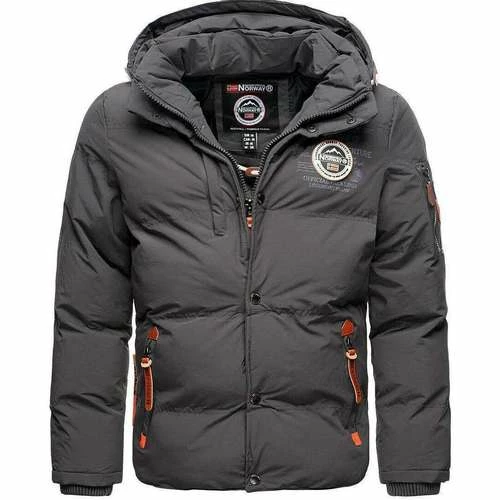 Geographical Norway Veste d'hiver pour homme Verveine Manteaux Couleur Gris foncé 3 Geographical Norway Veste d'hiver pour homme Verveine Manteaux Couleur Gris foncé